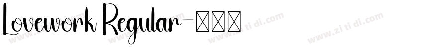 Lovework Regular字体转换